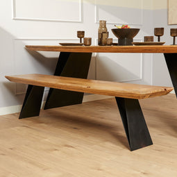 StarFurn Eetkamerbank Extense Mangohout Naturel 180cm
