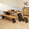StarFurn Eetkamerbank Extense Mangohout Naturel 220cm