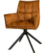 Starfurn Eetkamerstoel Dani Velvet | Gold | Met armleuning