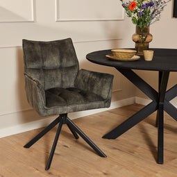 Starfurn Eetkamerstoel Dani | Velvet Hunter Green