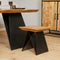 StarFurn Kruk Extense Mangohout Metaal Naturel 40cm