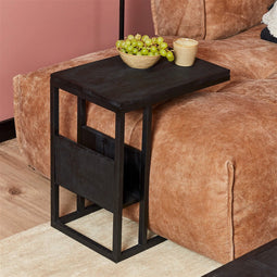 StarFurn Laptoptafel Slider Zwart Mangohout