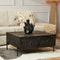 StarFurn Salontafel Brandy Zwart Mangohout 80x80cm