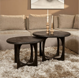 StarFurn Salontafel Milou Zwart Ø70cm