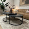 StarFurn Salontafel Nova Set van 2 Zwart Marmer 90cm