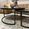 StarFurn Salontafel Nova Set van 2 Zwart Marmer 90cm