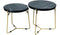 StarFurn Salontafel Set van 2 Caly Zwart Marmer Ø50/Ø40cm