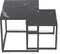 StarFurn Salontafel Set van 2 Daan Zwart Marmer 50/40cm