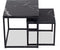 StarFurn Salontafel Set van 2 Daan Zwart Marmer 50/40cm
