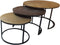 StarFurn Salontafel Set van 3 Xaro Rond Goud