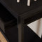 StarFurn Sidetable Boaz Zwart 150cm - mangohout - black - duurzaam