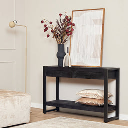 StarFurn Sidetable - Dressoir - Gangtafel - Console tafel - Kabinet - Boekenkast - Boaz Zwart 120cm