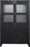 StarFurn Vitrinekast Boaz Zwart Mangohout 115cm