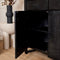 StarFurn Vitrinekast Boaz Zwart Mangohout 115cm