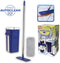 Starlyf Autocleam Mop Zelfreinigende Dweil - Vloerwisser met Emmer - 2 Compartimenten - Alle Harde Vloeren - 360° Draaibare Kop - Blauw