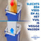 Starlyf Autocleam Mop Zelfreinigende Dweil - Vloerwisser met Emmer - 2 Compartimenten - Alle Harde Vloeren - 360° Draaibare Kop - Blauw