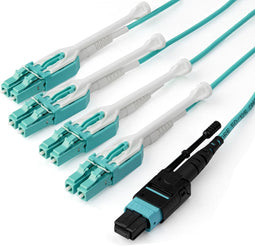 StarTech 3 meter MPO/MTP naar 4x LC Glasvezel Kabel - 40G