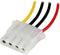 StarTech 30 cm Molex LP4-voedingsverlengkabel - M/F