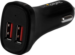 StarTech.com Dubbele USB autolader dual USB 24W/4.8A 2 poorts zwart
