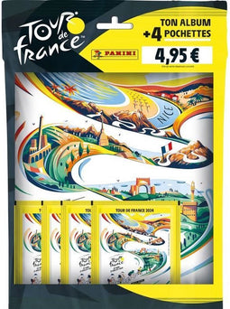 Startpakket - PANINI - Officiële Tour de France 2024 collectie - Bevat het album + 4 zakjes met 5 stickers