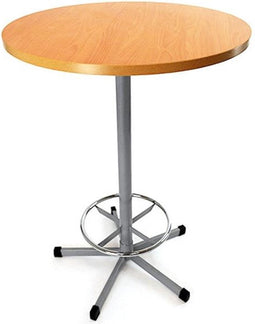 Statafel Ecoro rond 80CM bladkleur Beuken framekleur Licht grijs (Ral 7035)