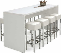 Statafel of bartafel Chief 220cm x 80cm breed kleur Wit
