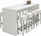 Statafel of bartafel Chief 220cm x 80cm breed kleur Wit
