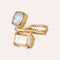 Statement-ring met twee stenen