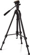Statief - Maximaal draagvermogen: 2.5 kg - Minimale werkhoogte: 60.5 cm - Maximale werkhoogte: 147.5 cm - 3 Segmenten - Pan & Tilt - Inclusief reistas - Zelfnivellerende voeten - ABS / Aluminium