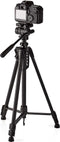 Statief - Maximaal draagvermogen: 2.5 kg - Minimale werkhoogte: 60.5 cm - Maximale werkhoogte: 147.5 cm - 3 Segmenten - Pan & Tilt - Inclusief reistas - Zelfnivellerende voeten - ABS / Aluminium
