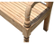 Stationsbank bloem Teak 100 cm