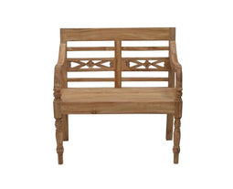 Stationsbank bloem Teak 240 cm
