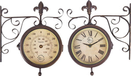 Stationsklok met thermometer