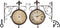 Stationsklok met thermometer