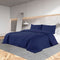 vidaXL - Dekbedovertrekset - 200x200 - cm - katoen - marineblauw