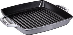Staub grillpan inductie vierkant 33cm grafiet-grijs