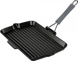 Staub - Grillpan met handvat - Gietijzer - 34 x 21cm - Zwart