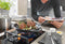 STAUB round cast iron grill pan with two handles 40509-522-0 - graphite 26 cm