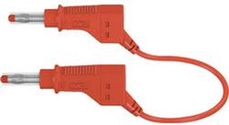 Stäubli 66.9405-10022 Veiligheidsmeetsnoer Banaanstekker 4 mm Banaanstekker 4 mm 1.00 m Rood 1 stuk(s)