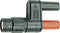 Stäubli XM-BB/4 Meetadapter BNC-stekker - Bus 4 mm Aanraakveilig Zwart, Rood