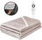 STAUS&BACH CozySnug - 1 persoons elektrische onderdeken (100W) - Warmtedeken met 6 warmtestanden en timer (2, 4 en 6 uur) - Wasbaar deken - 150x80 cm - Dusty Pink