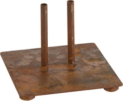 J-Line voet voor tuinprikker - tuinsteker 2 pin - ijzer - roest - small