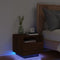 vidaXL - Nachtkastje - met - LED-verlichting - 40x39x37 - cm - bruin - eikenkleur