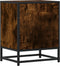 vidaXL - Nachtkastje - 40x31x50 - cm - bewerkt - hout - gerookt - eikenkleurig