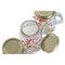 Kaars DKD Home Decor Wit Gouden Kerstmis 8 x 5 x 9 cm (3 Stuks)