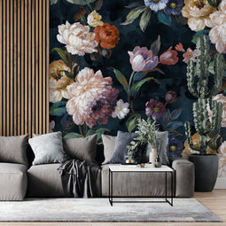 Melli Mello Steal the Night Wall Mural Black 250x250 cm