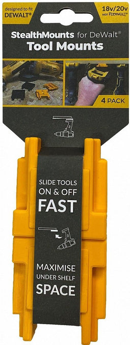 StealthMounts TM-DW18-YLW-4 Machinehouder voor DeWALT XR - Geel - 4-pack