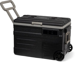 Steamy-E Single Zone Roller Elektrische Compressor Koelbox Op Wielen - Single Zone - 45 liter - 12V en 230V - voor auto en camping - Zwart