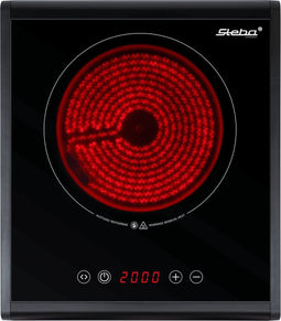 Steba HK25 - Keramische kookplaat - 1-pits - vrijstaand - 2000 watt - Ø 16.5 cm - geschikt voor alle pannen