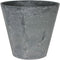 Steege Plantenpot/bloempot - natuursteen look - zwart - D17 x H 24 cm
